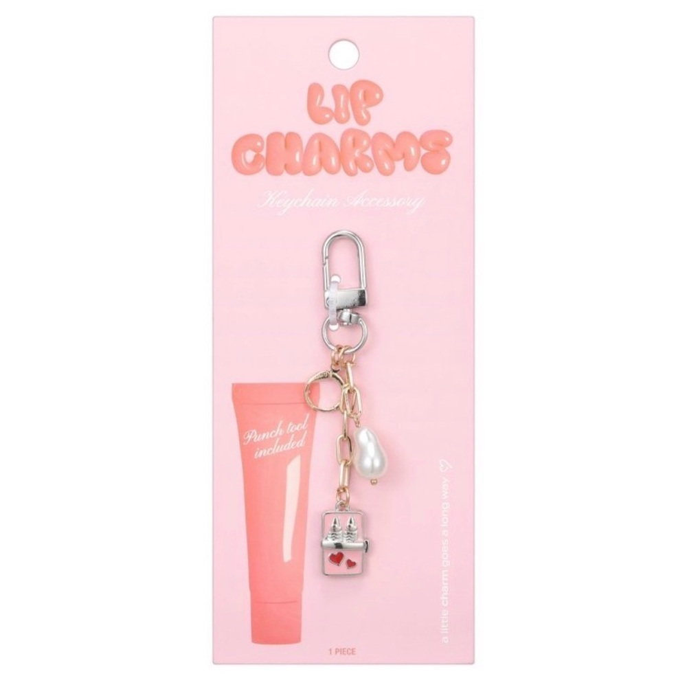 Lip Charms Keychain Accessory – Sardines & Pearl Charm – NEW